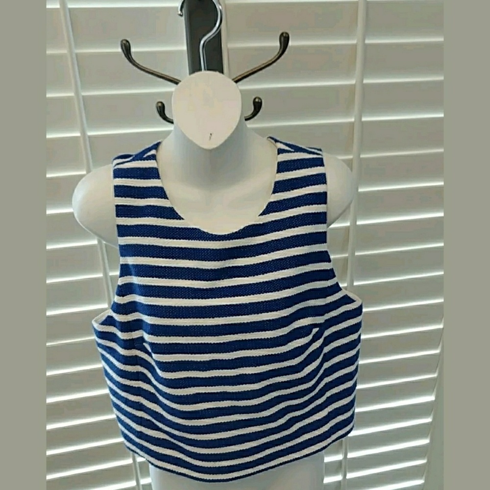 NWT Forever 21 Blue and White Stripe Women’s Woven